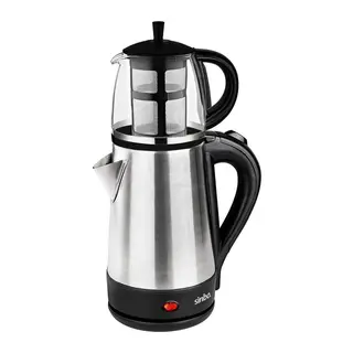 Cam Demlikli Elektrikli Çelik Çaycı Seti 1600W - 1.7LT - 0.7LT STM-5836