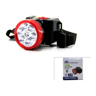 Şarjlı 2W Kafa Lambası Fener 6 Led Fiş Şarjlı Kademe Işık Ayarı
