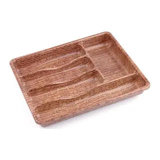 Ahşap Renk - 5 Bölmeli Çekmece İçi Kaşıklık 36X29CM