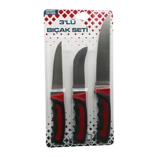 3PCS Kurban Bıçak Seti R-032K-R-320Y-R-0403 Kemik Sıyırma - Deri Soyma=yüzme - Kurban Bıçak