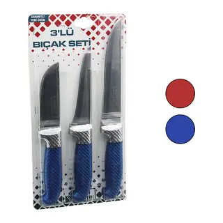 3PCS Bilezikli Kurban Bıçak Seti BP-320Y-BP-036K-BP-0403 NO:2 Kemik Sıyırma - NO:0 Yüzme - NO:3 Et Kurban Bıçak