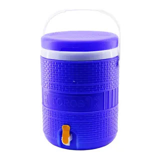 Toros 20LT Yuvarlak Termos Mavi Plastik Musluklu - Taşıma Kulplu BRKT-504217
