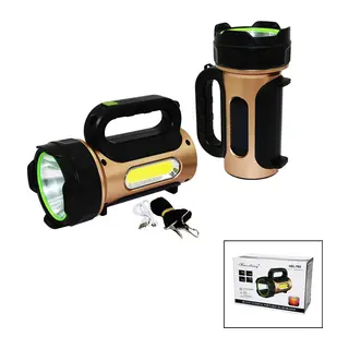 10W - Solar - Usb Şarjlı 2IN1 El Feneri Renkli Fonksiyonel Smd Led