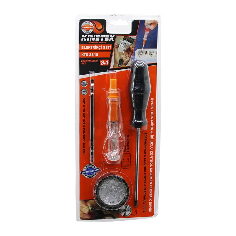 4PCS Tornavida - Çok Amaçlı Set Tornavida - Kontrol Kalem - 2İN1 Uç - Elektrik Bant
