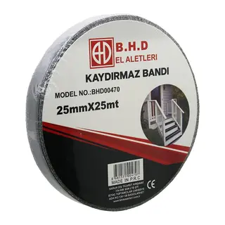 25MM X 25MT Kaydırmaz Siyah Bant