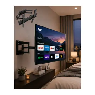 32 55 İnç TV Askı Aparatı Hareketli Duvar Askısı Döner Televizyon Tutucu