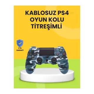 PS4 Uyumlu Kablosuz Oyun Kolu Ergonomik Çift Titreşimli