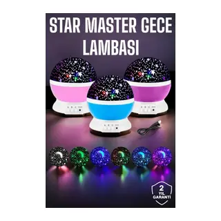 Mavi ve Mor Işıklı Projeksiyon Lambası
