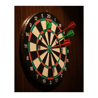 Kaliteli Ahşap 15 İnç Dart Tahtası Kolay Montajlı 4 Ok