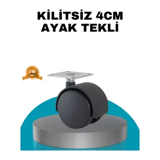 4 cm Kilitsiz Masa Ayağı Tekli Sessiz ve Akıcı Hareket