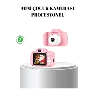 Pembe Mini 1080p HD Çocuk Kamera – 8MP, Video Kaydı,TF Kart Destekli