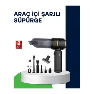 Kablosuz Şarjlı Araç İçi ve Küçük Alanlar İçin Güçlü Vakumlu Süpürge