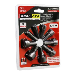 9 Parça - 5-13 Mm Manyetik Somun Sökme - Çatı Adaptörü