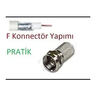 Ef Vida 50 Parça Uydu Konnektör RG-6-F