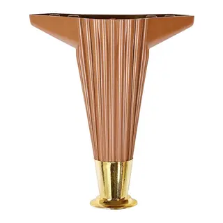 15CM - Kahverengi - Gold Uçlu Plastik Mobilya - Koltuk Ayak