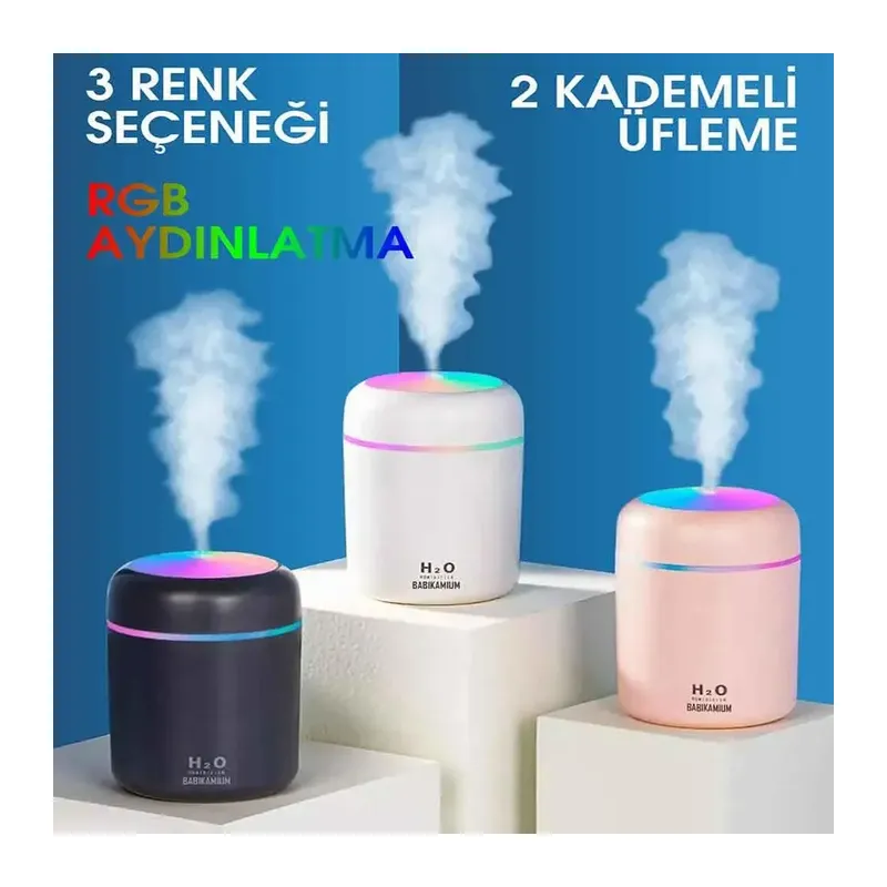 H2O LED Işıklı Mini Oda Hava Nemlendirici