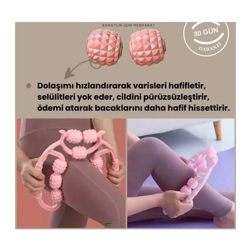 9 Tekerlekli Yoga Fitness Silindiri (Roller)