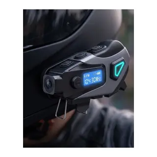 Kask İçi Bluetooth Kulaklık Kamera ve Fener Özellikli Su Geçirmez Dayanıklı Tasarım