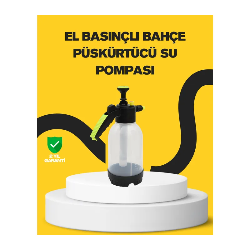 Köpük Püskürtücü 2 Litre Dayanıklı Manuel Basınçlı Yıkama Şişesi