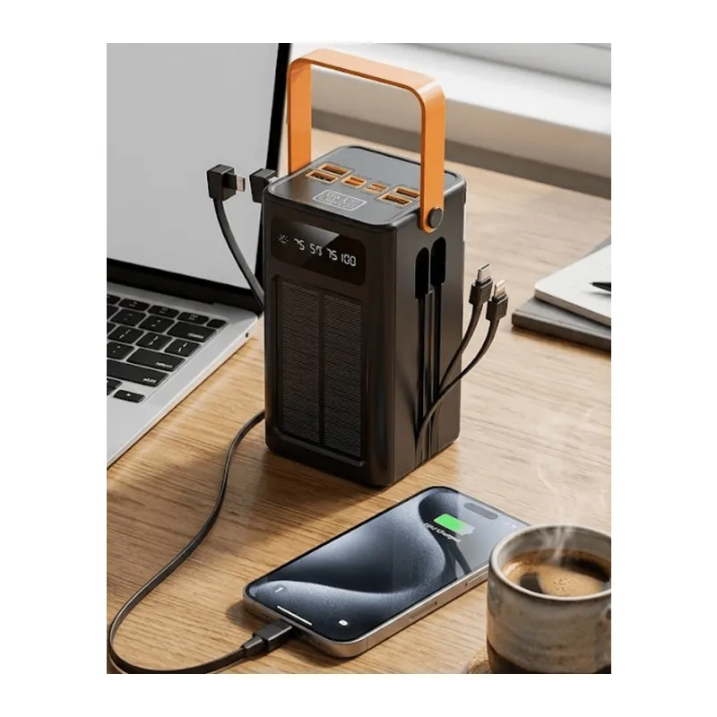 Güneş Enerjili Taşınabilir Powerbank Yüksek Kapasiteli Hızlı Şarj Özellikli