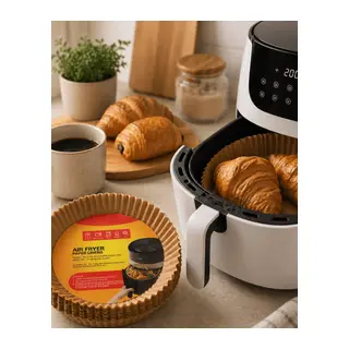 Yuvarlak Airfryer Kağıdı 100 Adet Yağ Tutmaz Hazne Koruyucu