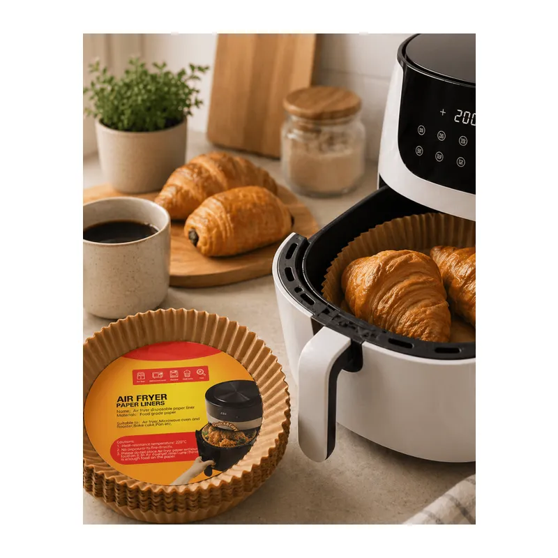 Yuvarlak Airfryer Kağıdı 100 Adet Yağ Tutmaz Hazne Koruyucu
