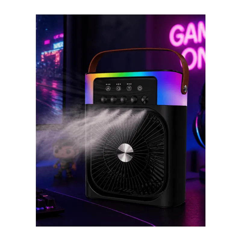 Taşınabilir Mini Klima Nemlendirici Fan RGB Led Aydınlatmalı USB Fan