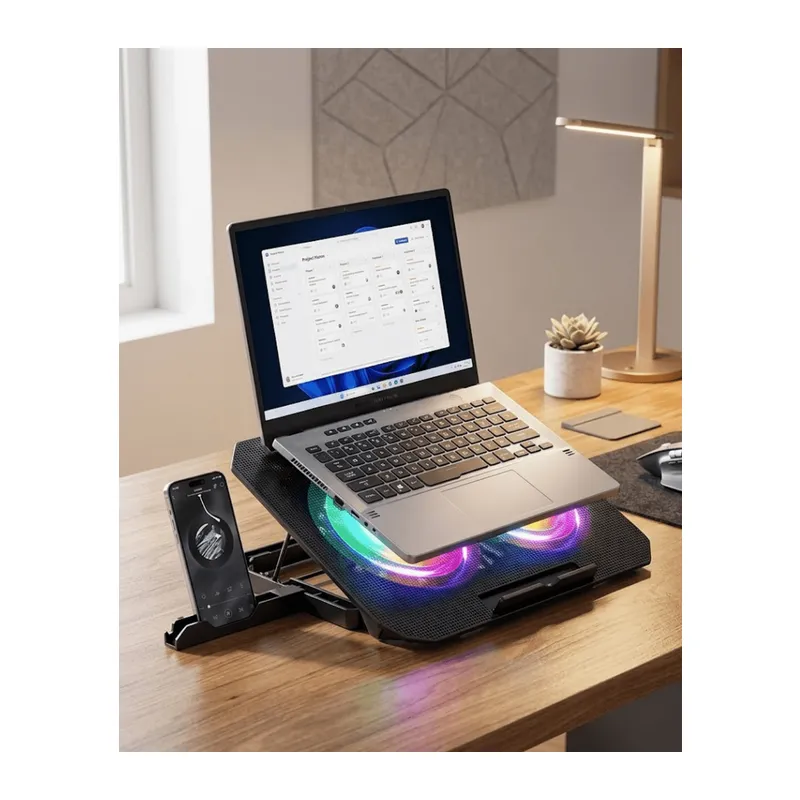 RGB Fanlı Laptop Soğutma Standı USB Girişli Notebook Yükseltici
