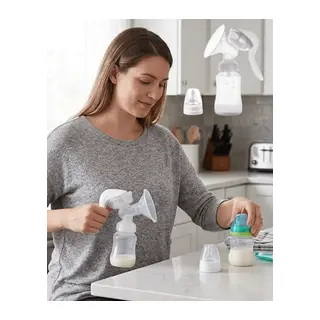 BPA İçermez Manuel Anne Sütü Pompası Biberon Başlıklı Ergonomik