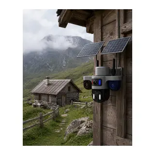 Güneş Enerjili Çiftlik Kamerası 3 Lensli 9MP Solar Kamera 2 Yıl Garantili