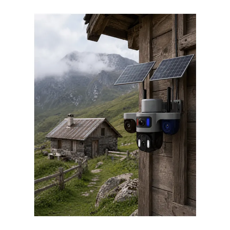 Güneş Enerjili Çiftlik Kamerası 3 Lensli 9MP Solar Kamera 2 Yıl Garantili