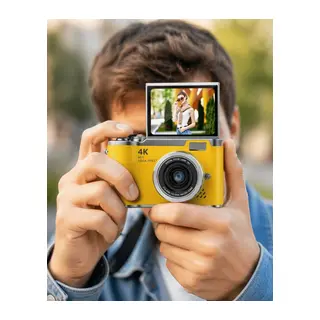 48 MP 4K Dijital Kamera Flip Ekranlı Vlog Selfie Çekim Profesyonel Fotoğraf Makinesi