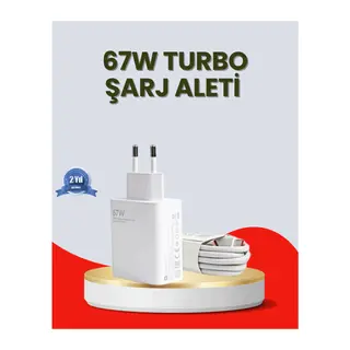 67 Watt Ultra Hızlı Şarj Adaptörü Redmi 9 10 12C Uyumlu