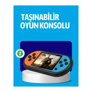 Retro 520 Oyunlu Taşınabilir Konsol HD Ekran USB Şarjlı