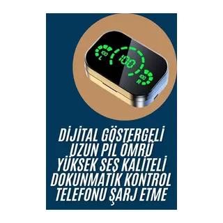 2025 Model Bluetooth Kulaklık Telefon Şarj Edebilen Çağrı Cevaplama Dijital Göstergeli