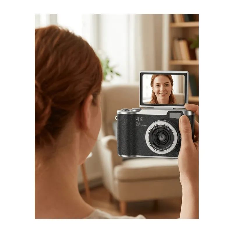 4K Video Çekim Özellikli Dijital Kamera 48 MP 8X Zoom ve 180 Derece Döner Ekranlı
