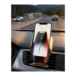 Kablosuz Şarjlı Araç Telefon Tutucu Sensörlü Otomatik Kilit 360 Derece Döner