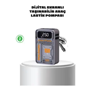 Taşınabilir Kablosuz Hava Pompası – 150 PSI Güçlü Basınç ve 6000mAh Şarjlı