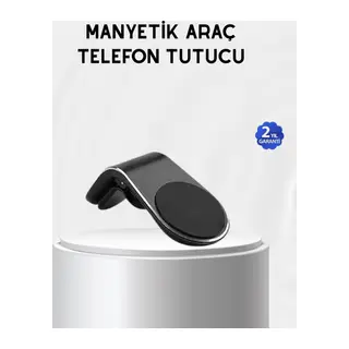 Araç İçi Manyetik Telefon Tutucu Güçlü Klipsli ve 360 Derece Ayarlanabilir