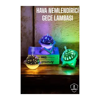 Hava Nemlendirici Masa ve Gece Lambası USB Projeksiyon Aromaterapi