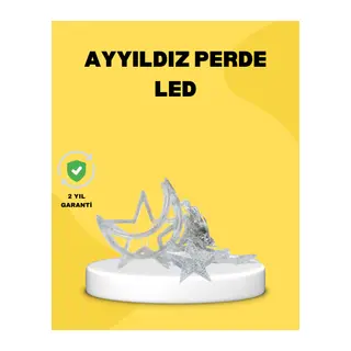 126 LED’li Yıldız Ay Perde Işık Prizden Çalışan Dekoratif Aydınlatma