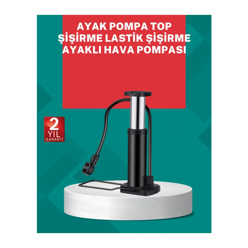 Manuel Ayak Pompası Extra Güçlü Lastik Şişirme Pompası