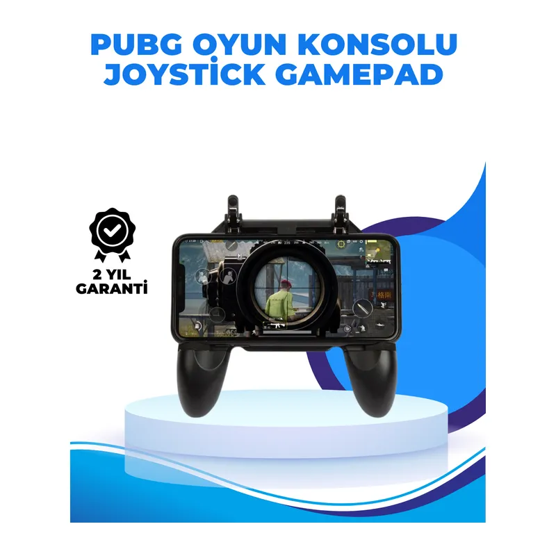 Joystickli ve Tetikleyicili PUBG Mobile Gamepad Oyun Kontrolcüsü