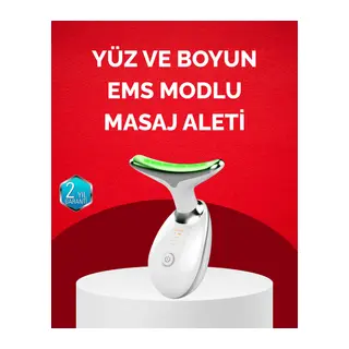 USB Şarjlı LED Işık Terapili Yüz Boyun Bakım Cihazı
