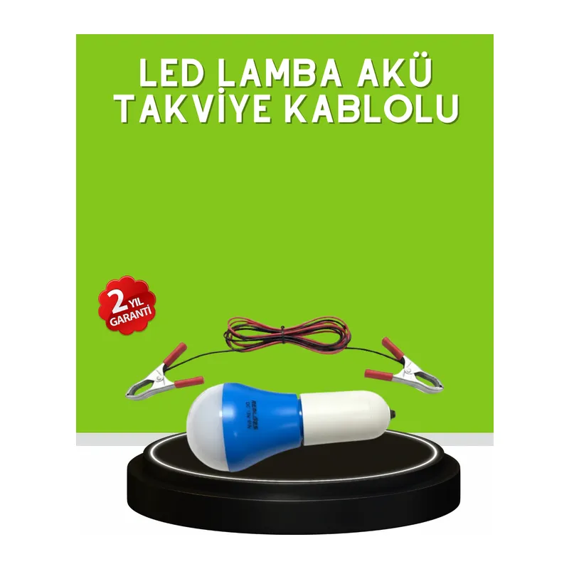 12V LED Ampul Anahtarlı Kablolu Pratik Aydınlatma
