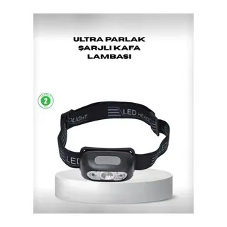 Gece Balıkçılığı İçin Ultra Parlak Şarjlı Kafa Lambası | 4 Işık Modu + USB Şarj