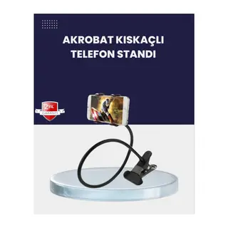 Güçlü Mandallı Akrobat Telefon Tutucu Masa Araç Uyumlu
