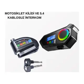 Bluetooth 5.4 Kablosuz İnterkom+ Motor Disk Kilidi