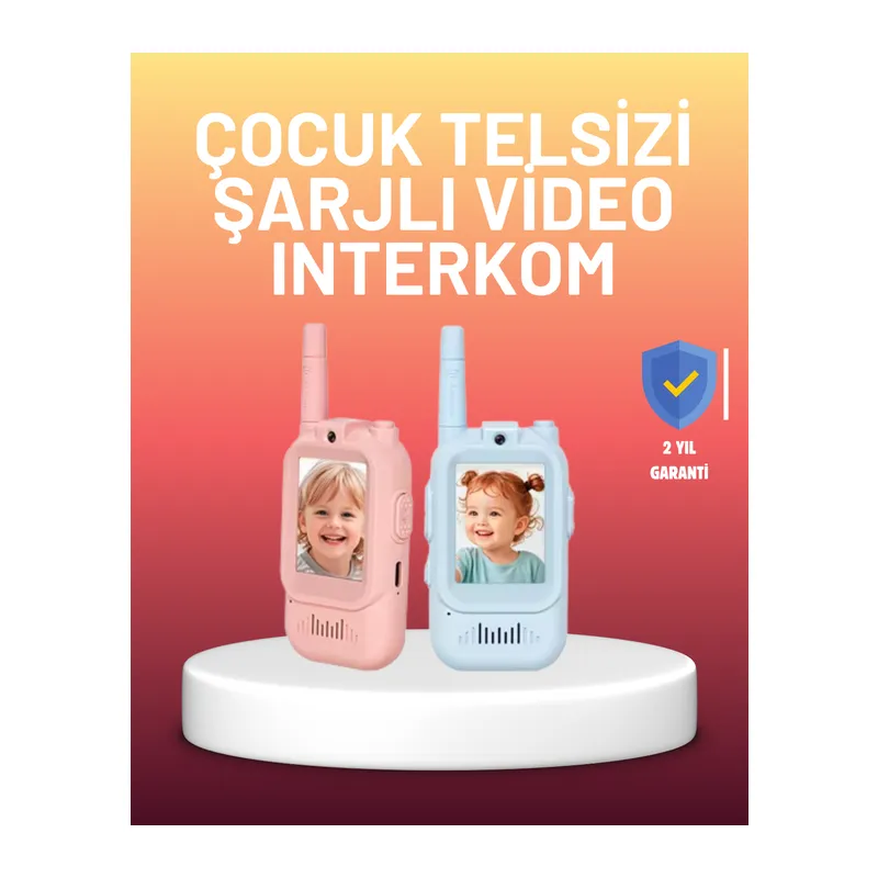 Ekranlı Walkie Talkie Oyuncağı Ses ve Görüntü Destekli