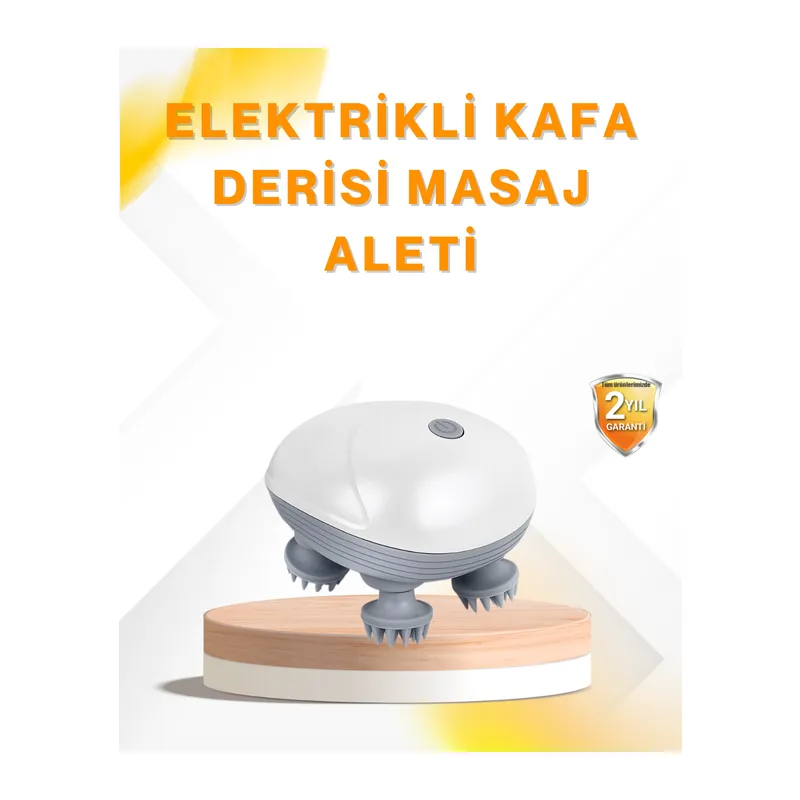 Şarjlı Kafa Masaj Aleti 3 Hız Ayarlı Derin Masaj